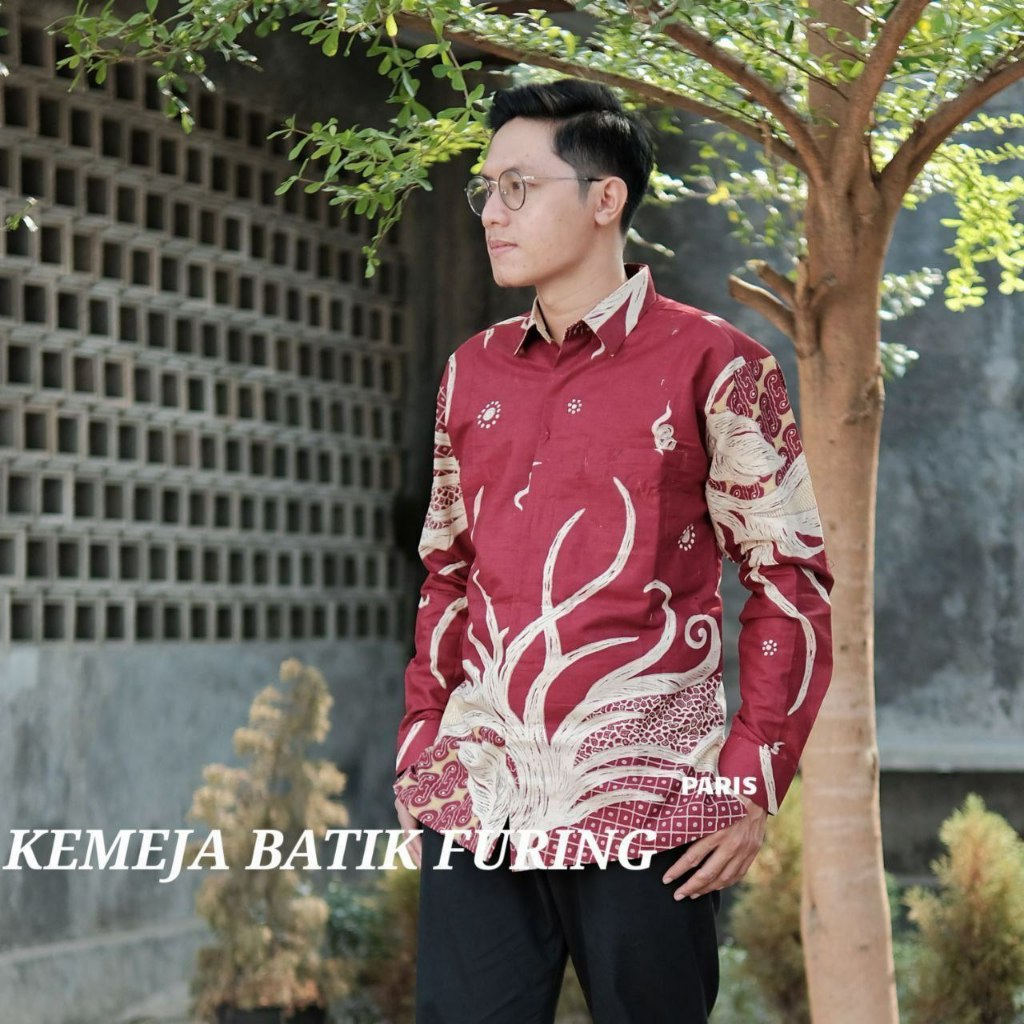 Kemeja Batik Motif Keris Pria Original Full Katun Furing