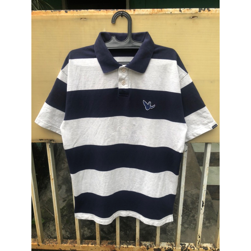 Mark gonzales stripe polo shirt