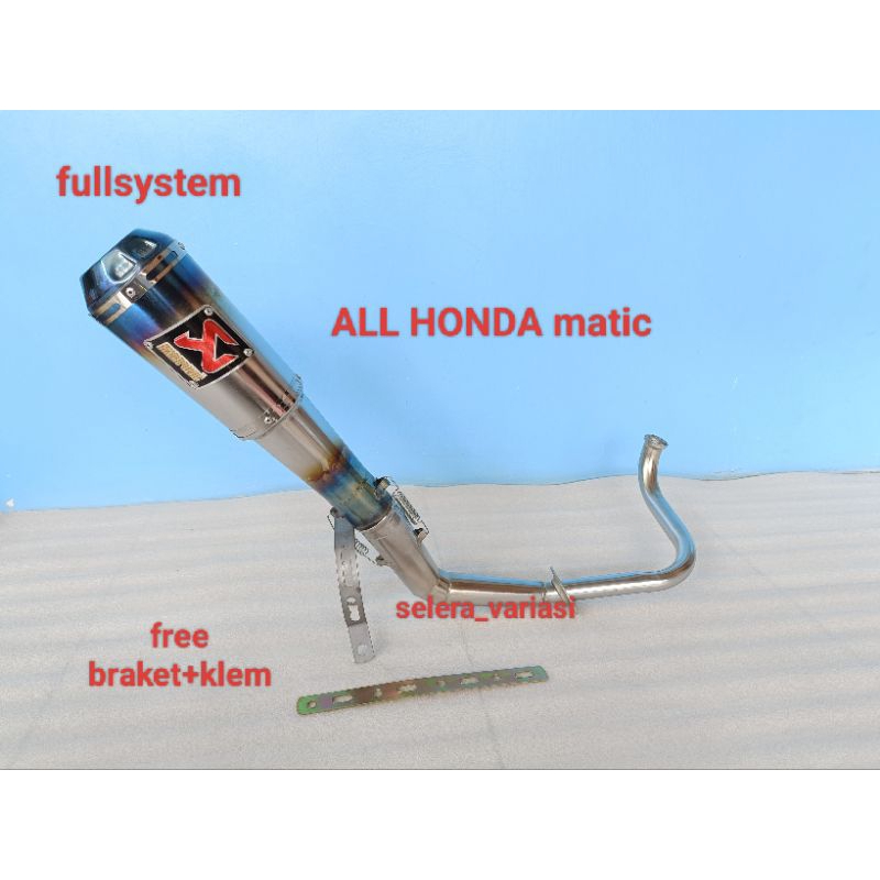knalpot racing AKRAPOVIC untuk motor matic HONDA/ALL HONDA MATIC.beat karbu.beat pgm fi & esp fi.bea