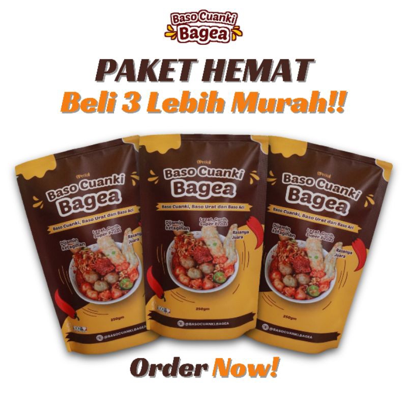 

Paket Hemat Baso Cuanki Bagea | Beli 3 Lebih Murah!!