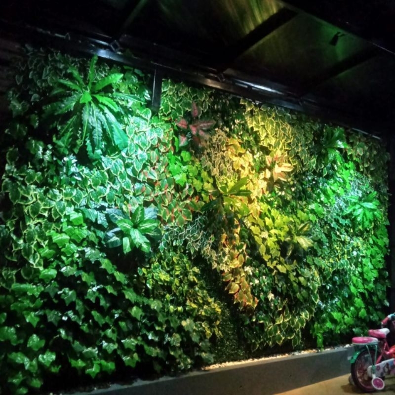 Dekorasi Dinding Tanaman Palsu Vertical Garden Sintetis