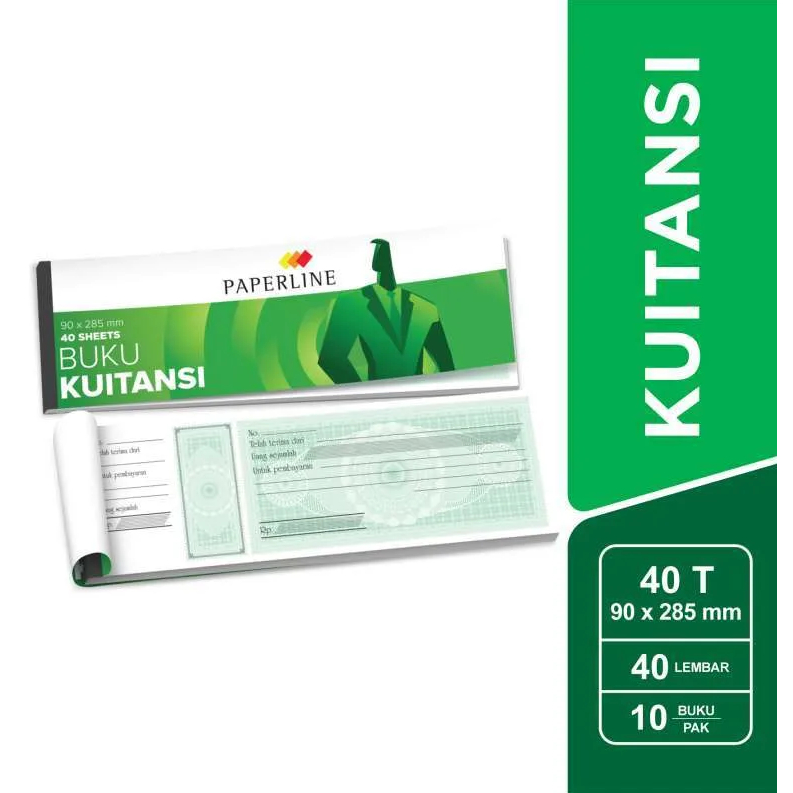 

BUKU KWITANSI / KWITANSI / KWITANSI TANGGUNG / KUITANSI PAPERLINE TANGGUNG 40T