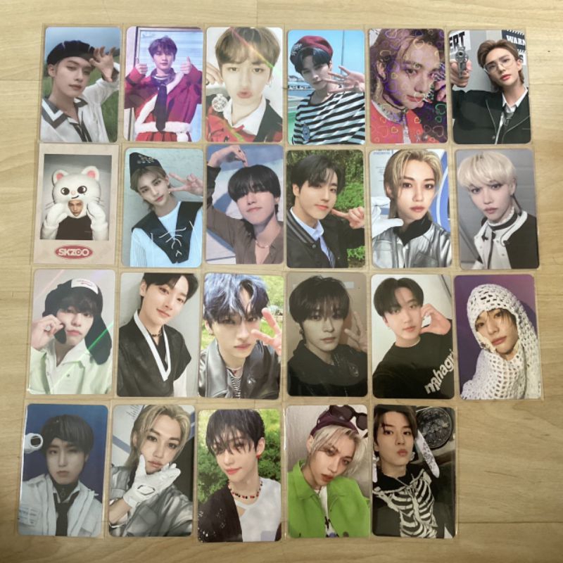 Wts Stray Kids Photo cards Skz leeknow hyunjin han felix seungmin pob bene ld wolfgang wg withdrama 