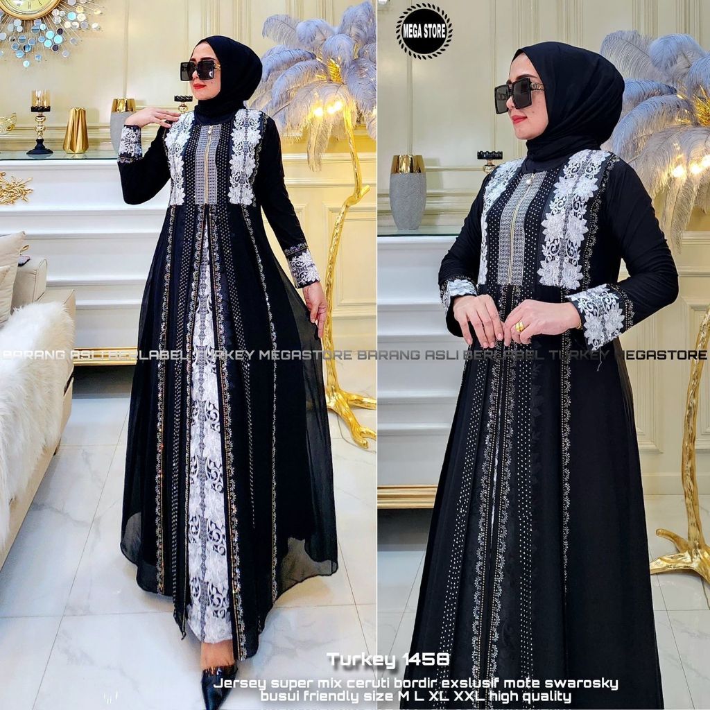 ABAYA TURKEY/ DUBAI ORI MEGA STORE #1199#1175 #2291 #1495 JERSEY SUPER JUMBO LD 120