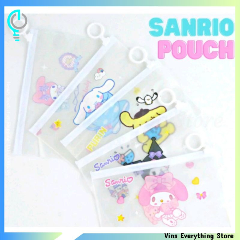 

[VES] Tempat Pensil Pulpen Transparan / Pouch Zipper Lock Karakter Motif Lucu / Kotak Tempat Tavel Pouch