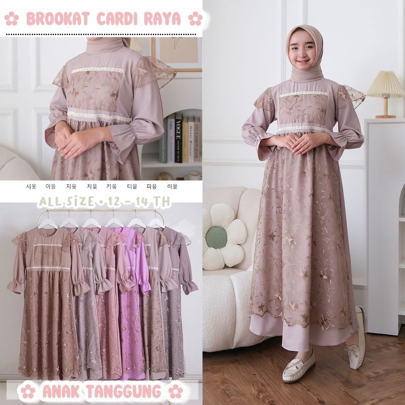 gamis raya brokat ramadhan anak tanggung 12-14th