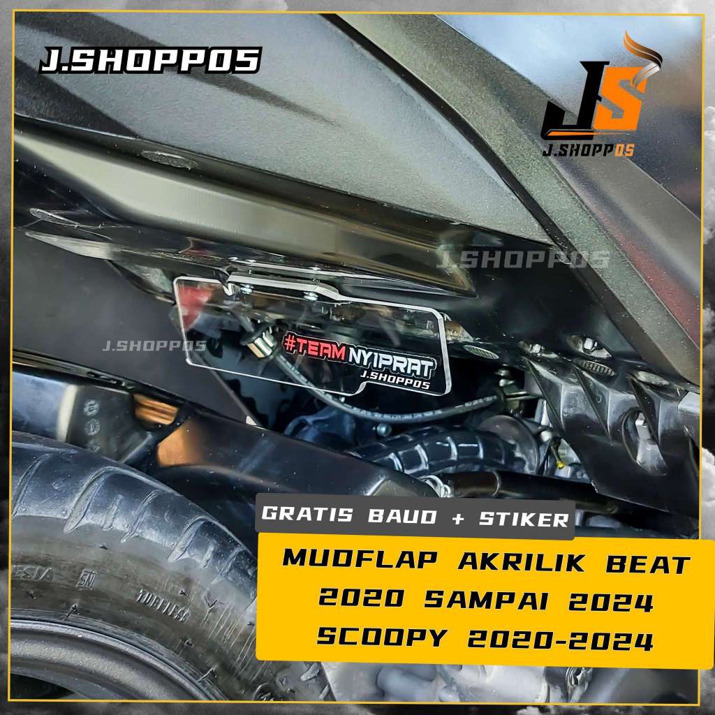 RK MUDFLAP AKRILIK BEAT NEW 2020-2024 SCOOPY NEW GENIO
