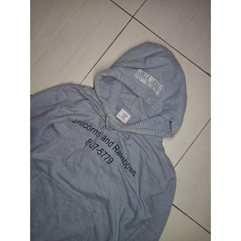 Hoodie Vetements Unicorn Italy rare keren jarang