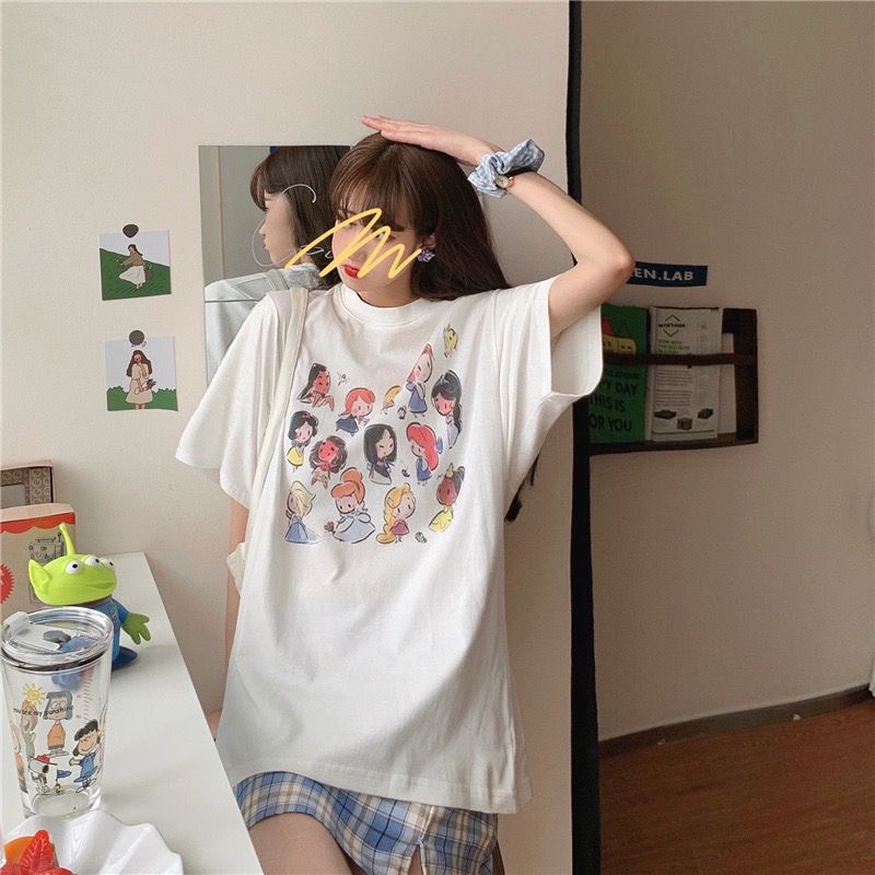 METFORYOU Kaos Wanita Oversize Katun - Mini Princess