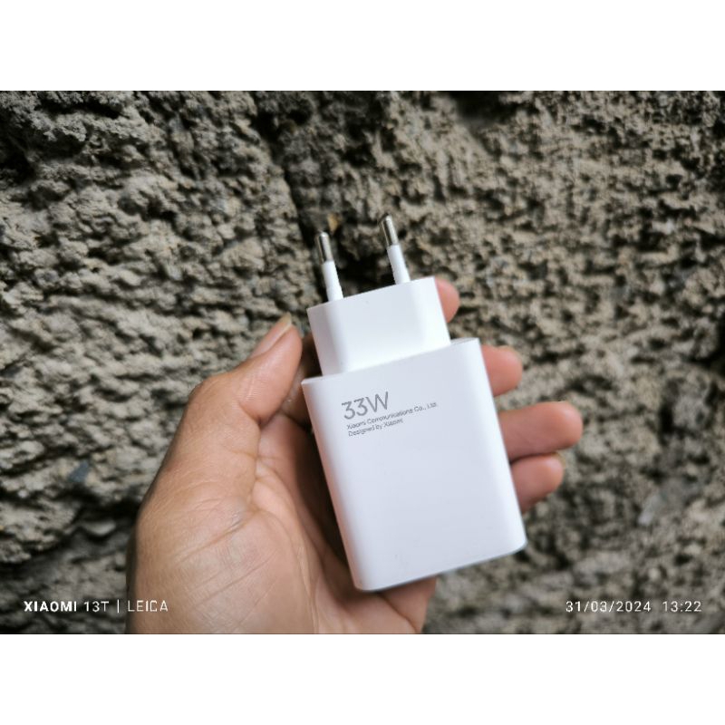 adaptor kepala charger Xiaomi 33 watt original copotan bawaan hp