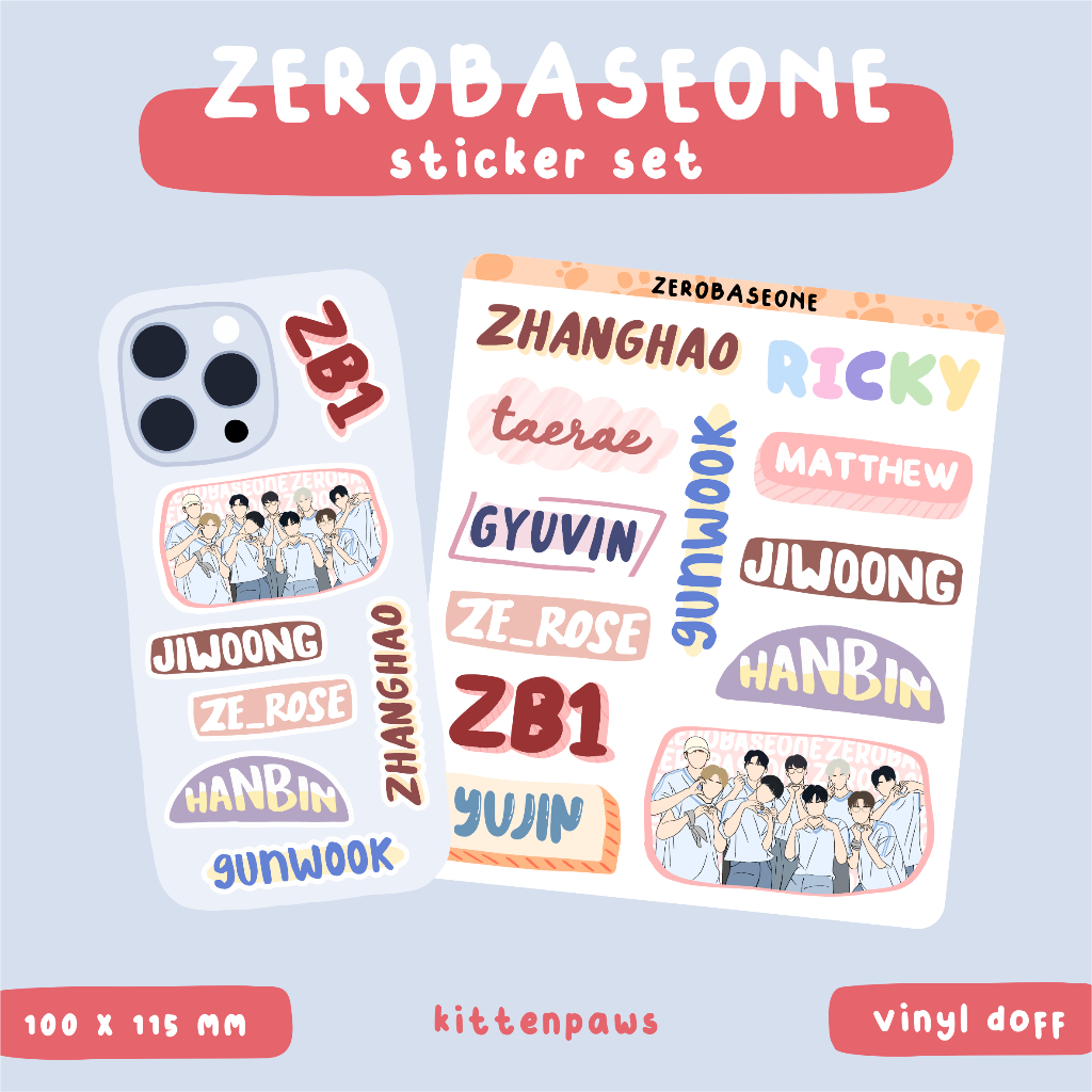 

ZEROBASEONE (ZB1) FANMADE STICKERS