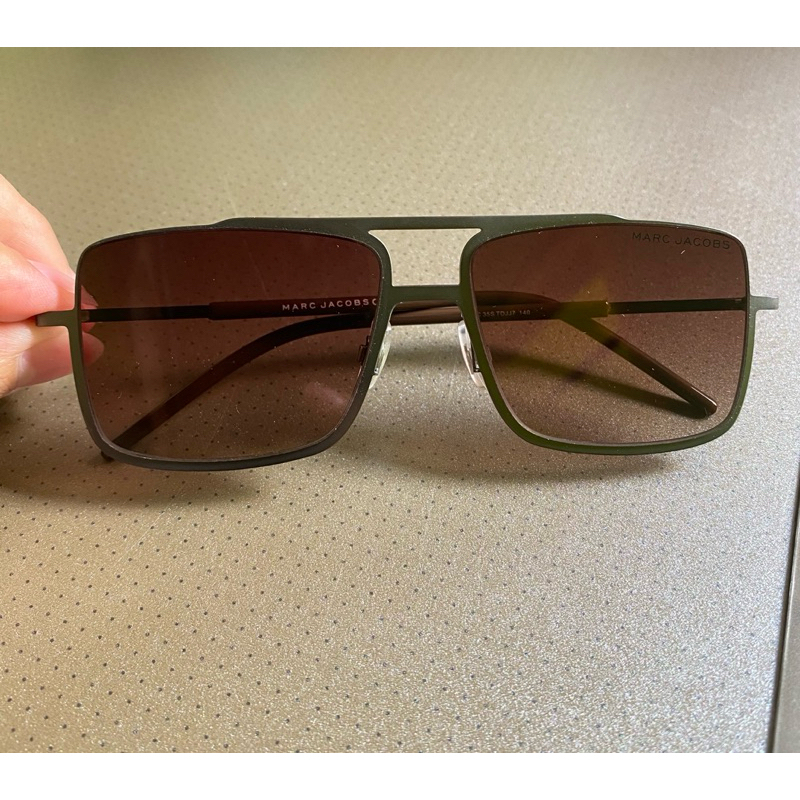 Marc Jacobs Gray Gradient Square Sunglasses