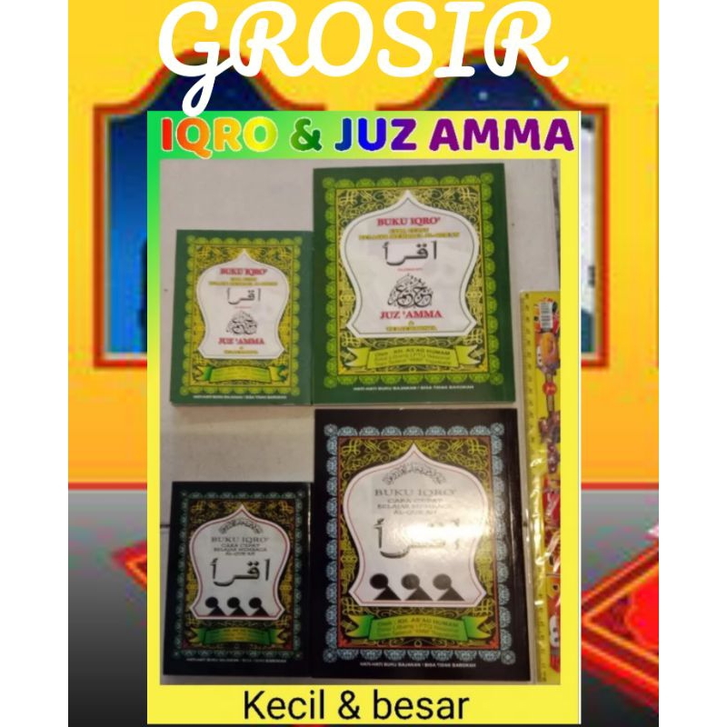 

GROSIR 12 BUAH BUKU IQRA IQRO HITAM JUZ AMMA HIJAU PESANTREN BELAJAR NGAJI