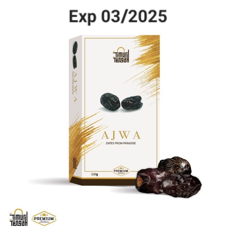 

Timur Tengah Kurma Ajwa Premium 500gr Kurma Nabi Jumbo High Quality