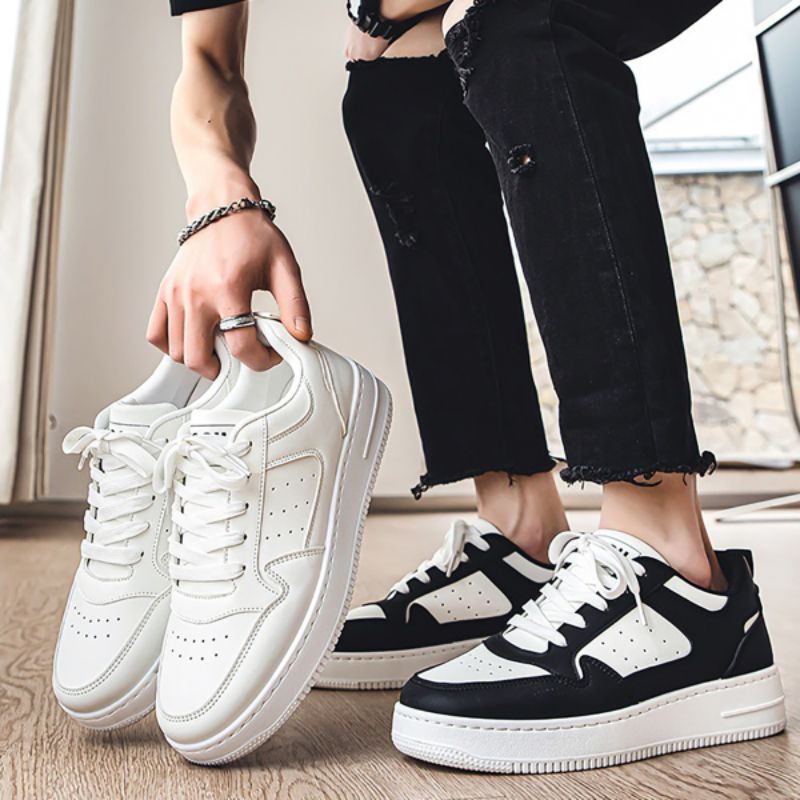 Sepatu Sneakers Pria Casual Import Premium Sepatu Kets Running Shoes Sepatu Putih Hitam SL40