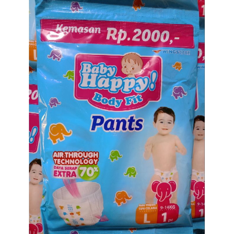Pampers Baby Happy Size L 6 Pcs Harga Grosir
