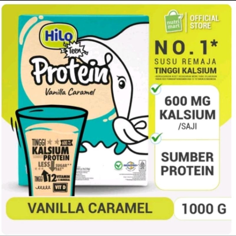 

HiLo Teen Vanilla Caramel 1000g - Susu Tinggi Kalsium Rendah Lemak