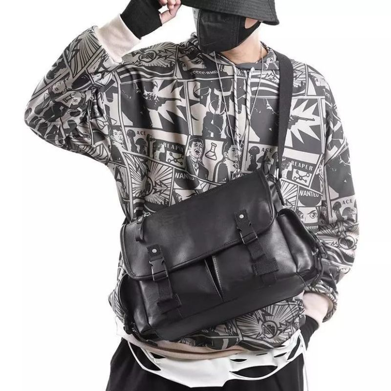 TAS SELEMPANG KULIT PRIA TAS SEKOLAH KULIAH PRIA VERTU KULIT