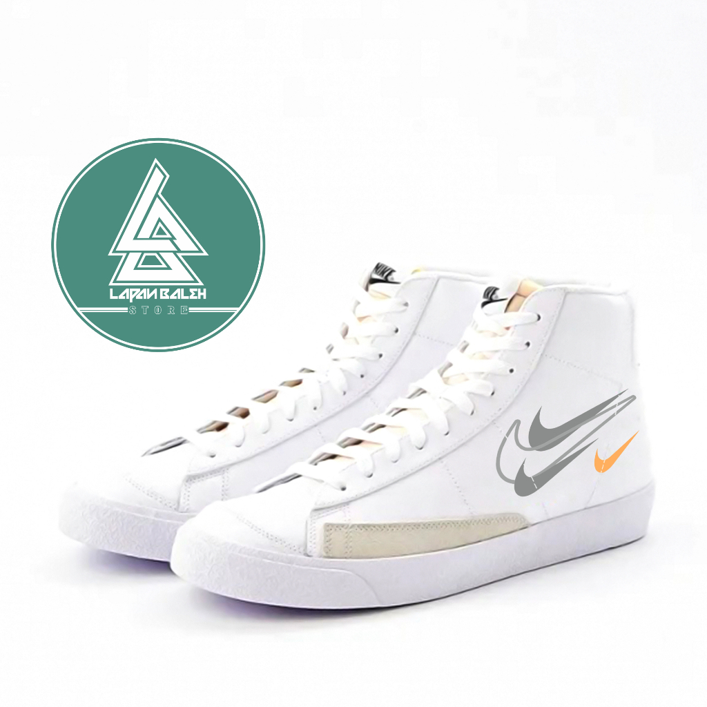 Sepatu Blazer Multi Swoosh Abu Orange  BLAZER Mid Vintage77 BNIB