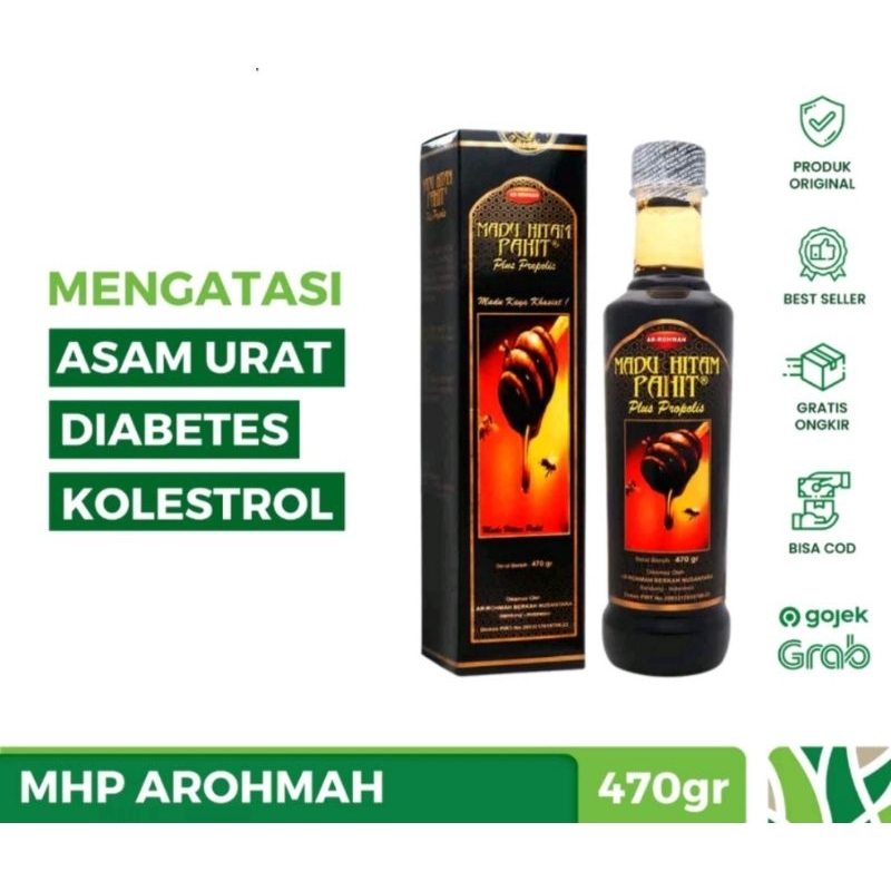 

Madu Hitam Pahit AR-ROHMAH | ARROHMAH 470 Gr | AR ROHMAH Plus Propolis