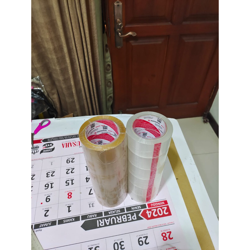 

Lakban besar OPP Tape National By Nachi Tape 48mm 90 Yard Bening Coklat