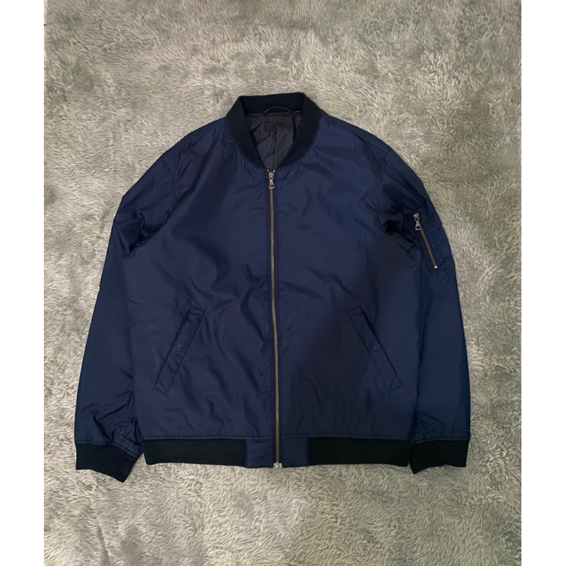 Uniqlo MA-1 Bomber Jaket Dark Navy