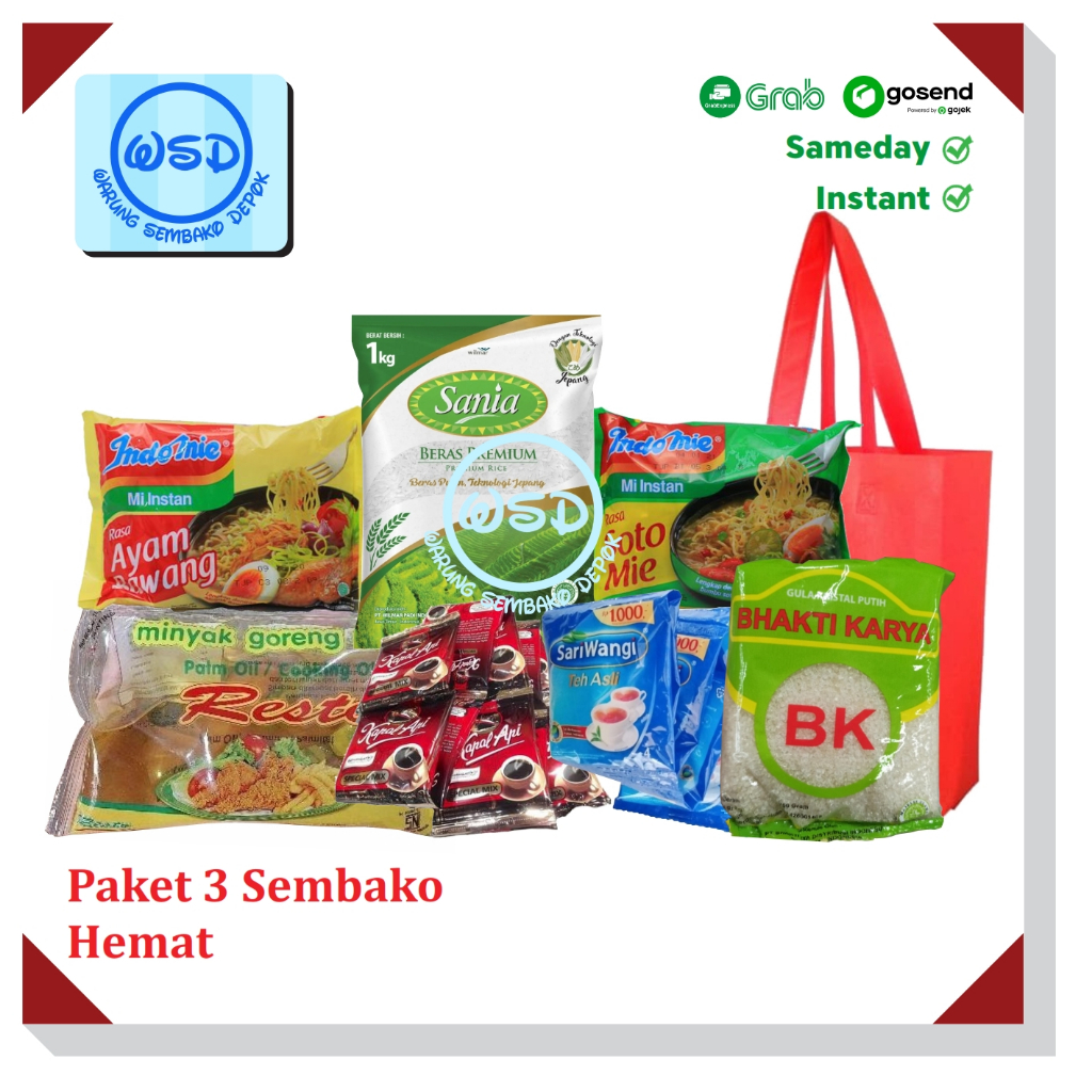 Paket 3 Sembako Hemat / Paket Sembako Tahlil / Hampers Sembako