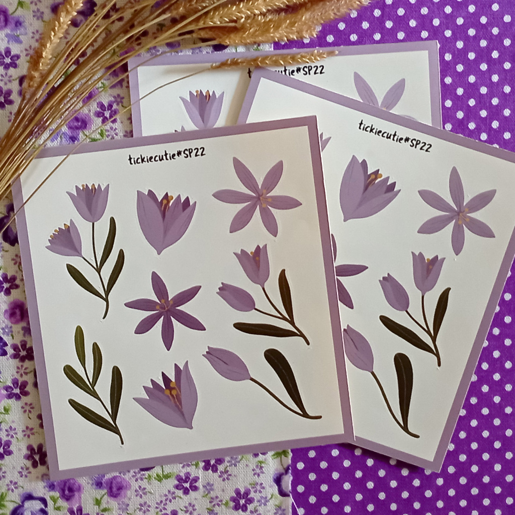 

Sticker Tickie cutie #SP22 purple tulip
