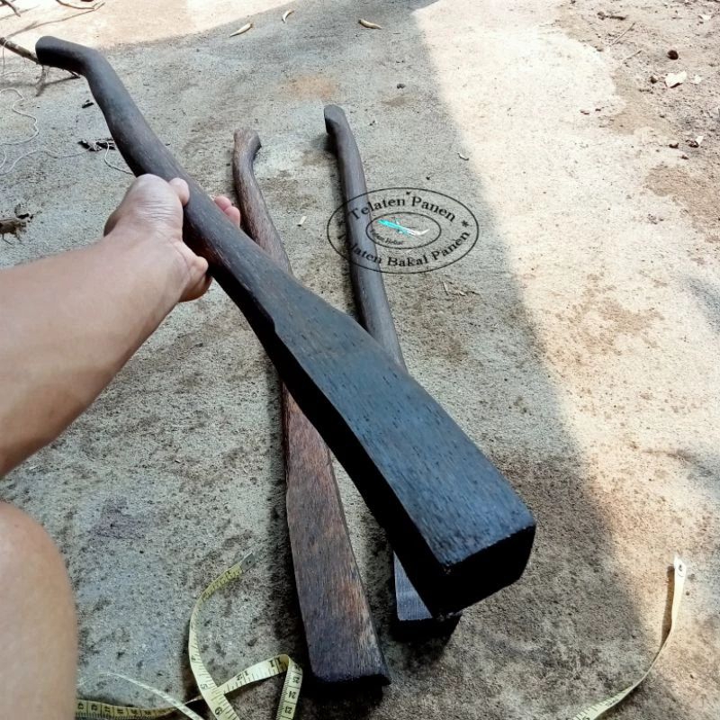 Doran pendek 80cm Luyung | Ruyung kayu aren tua hitam