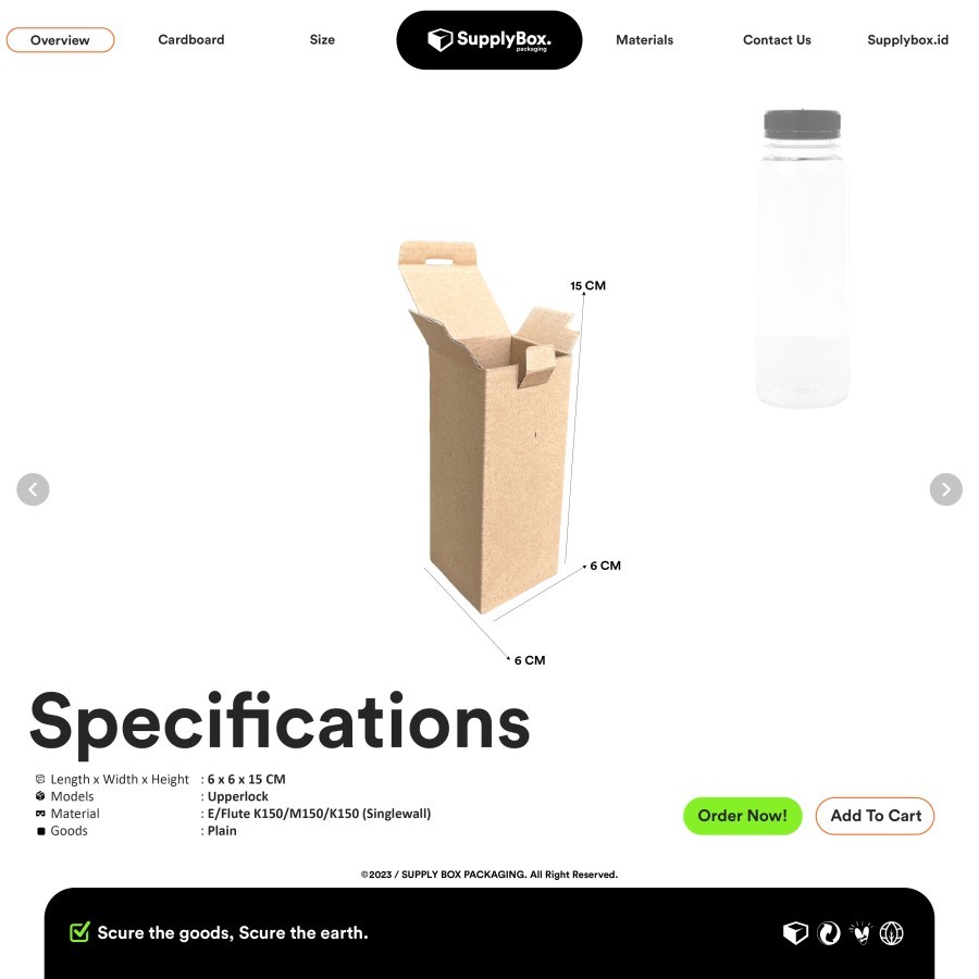 

KARDUS BOX PACKAGING 6 x 6 x 15 CM | Kardus | Cardboard | Dus Box