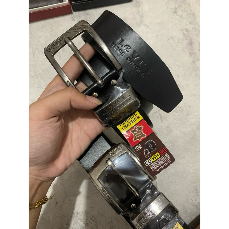 Gesper kulit asli new LEVIS hitam 501