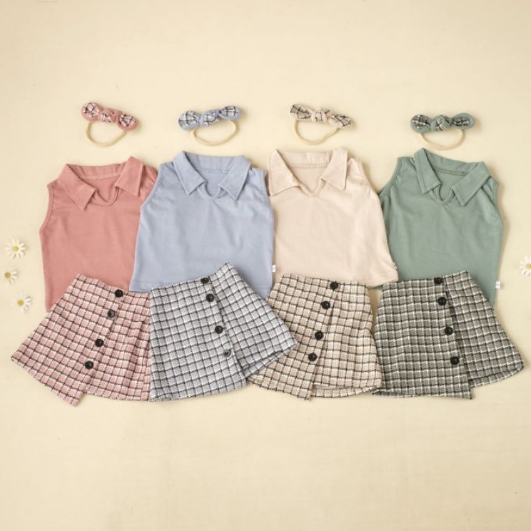 Serba diskon Setelan bayi Zee Jkt48 bahan katun knit bonus headband 12 bulan