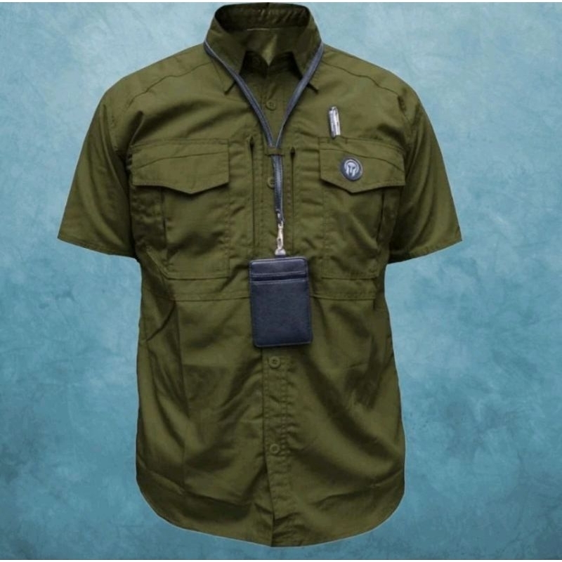 Kemeja Tactical M Tac lengan pendek pria lapangan Baju Kemeja Reskrim Tactical Termurah