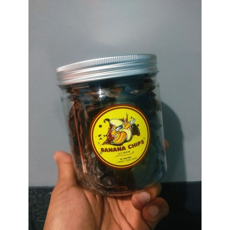 

BANANA CHIPS,, KRIPIK PISANG COKLAT LUMER 200GR