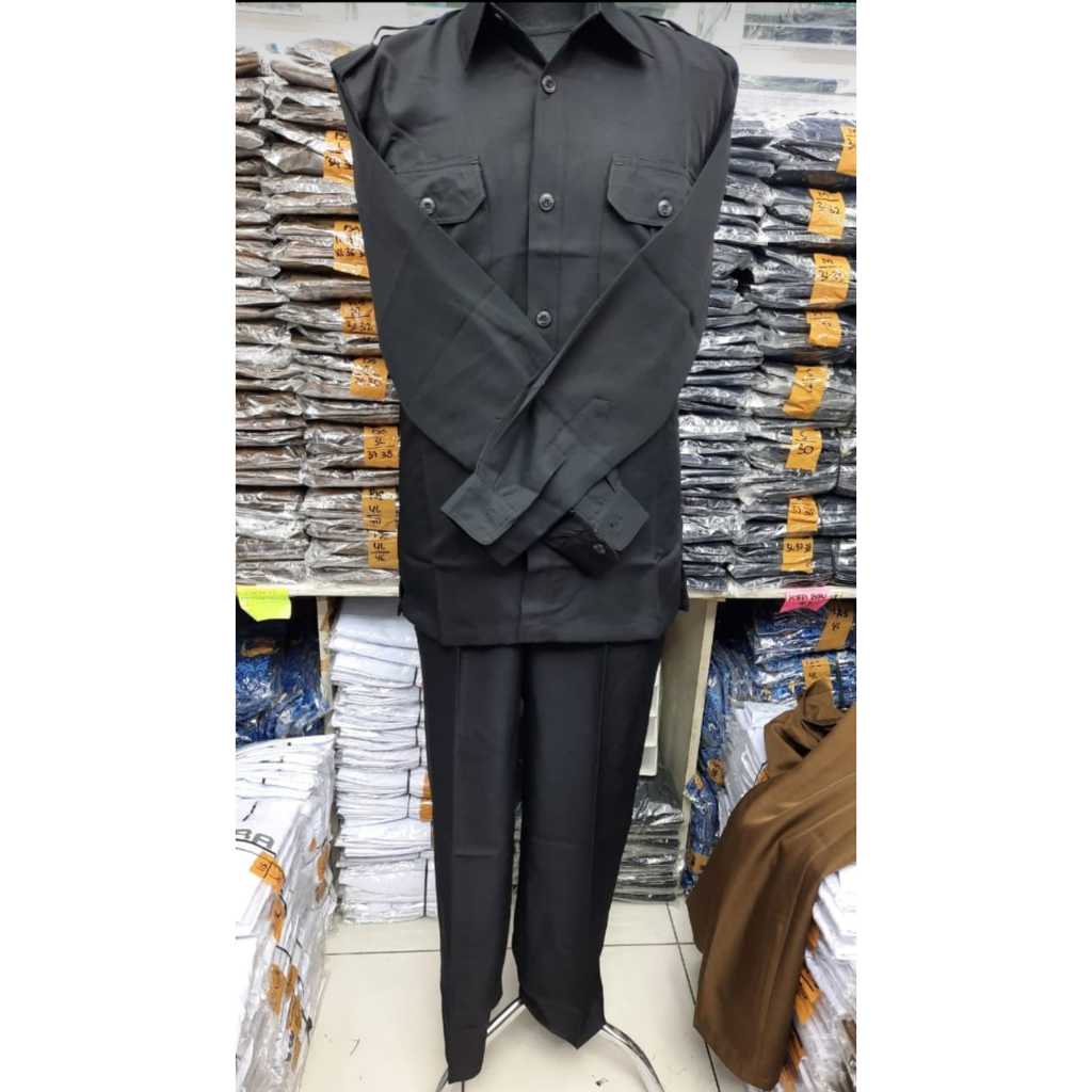 STELAN PDH HITAM LENGAN PANJANG