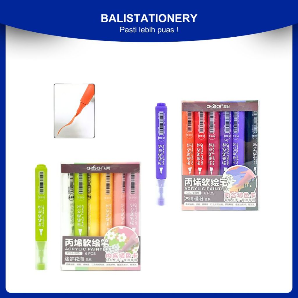 

Spidol Acrylic Painter Chosch CS-H isi 6 Warna 1 set