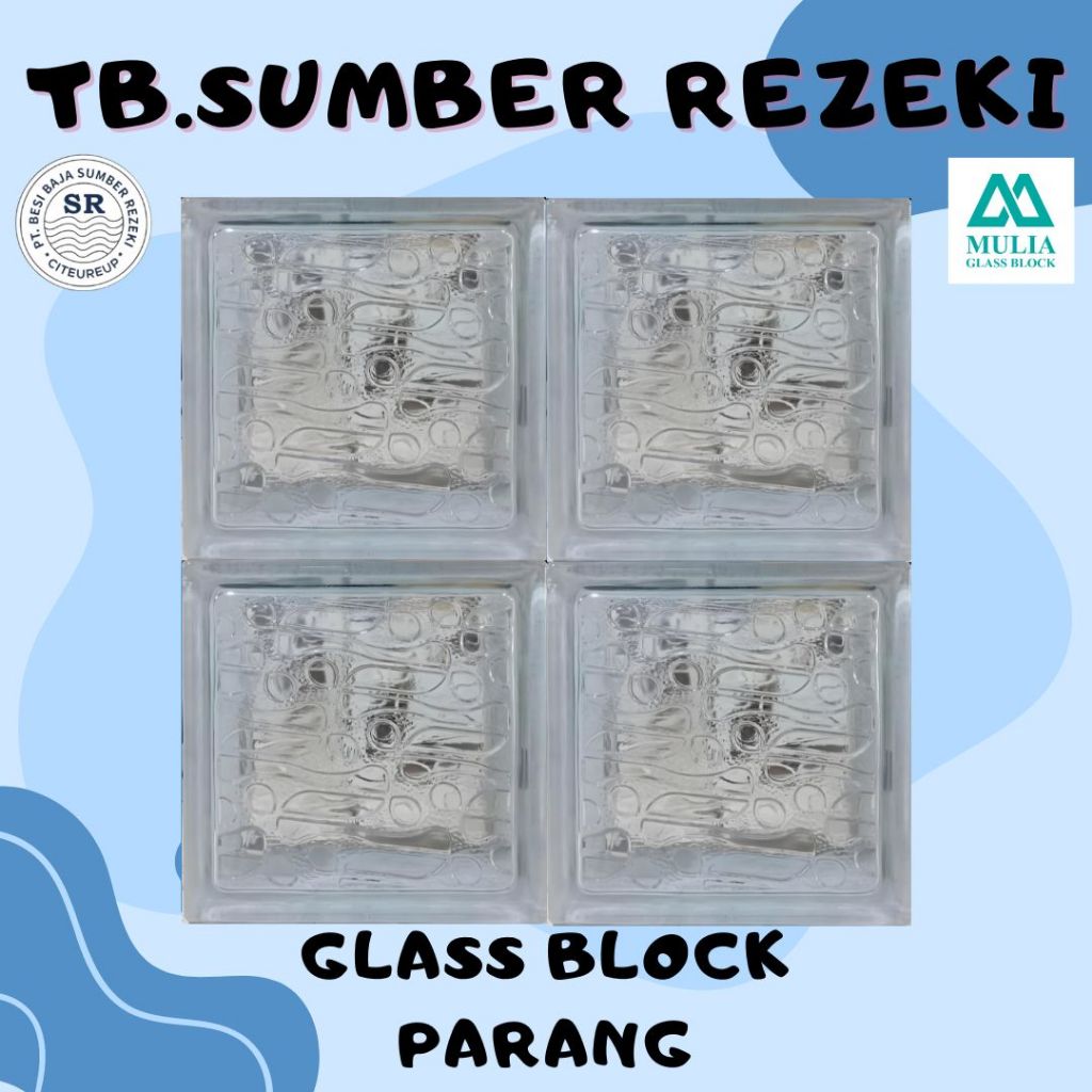 Glass Block Batik Pa rang Kamar Mandi Dan Dapur (DUS)