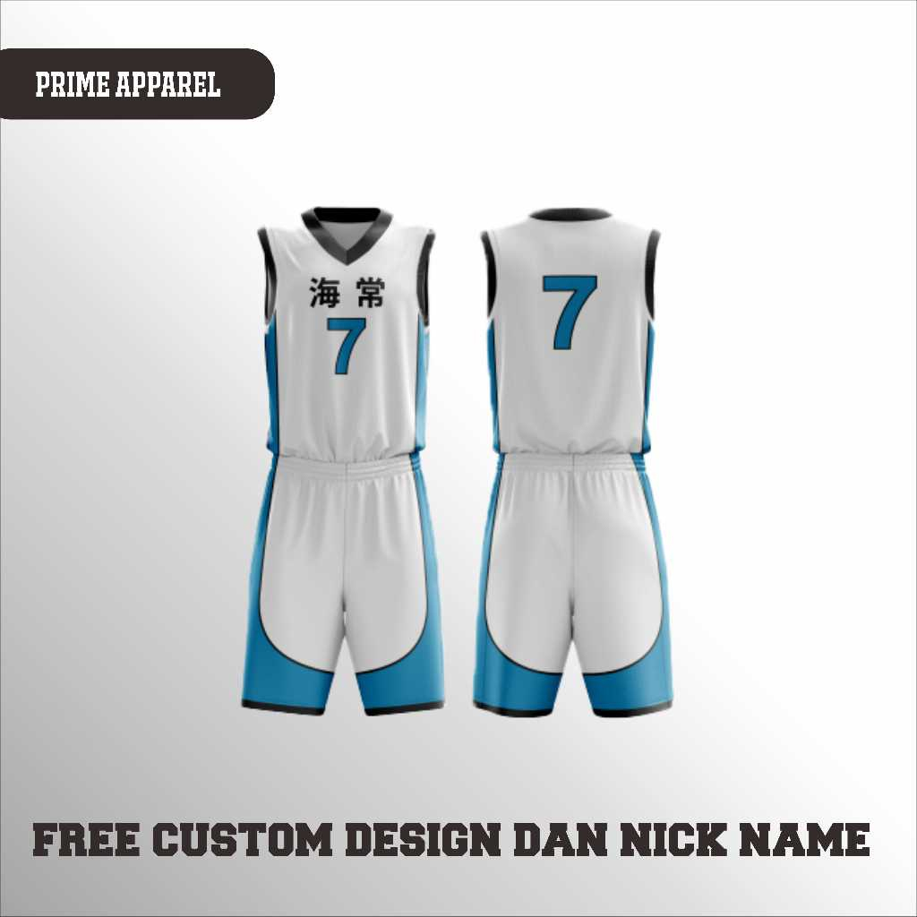 Jersey Cosplay Anime Kuroko No basket Free Custom Nama dan Nomer