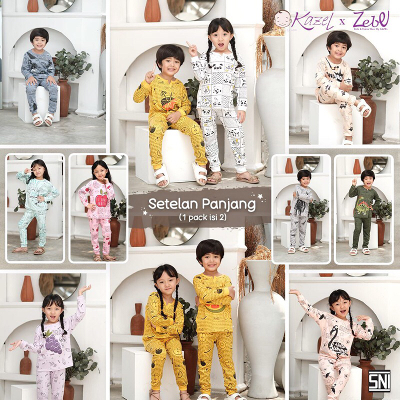 Kazel zebe setelan panjang