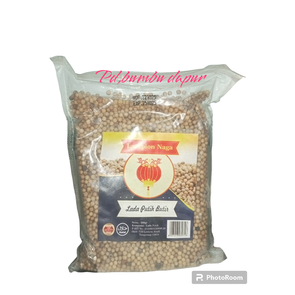 

LENTERA NAGA LADA PUTIH BUBUK 500 GR