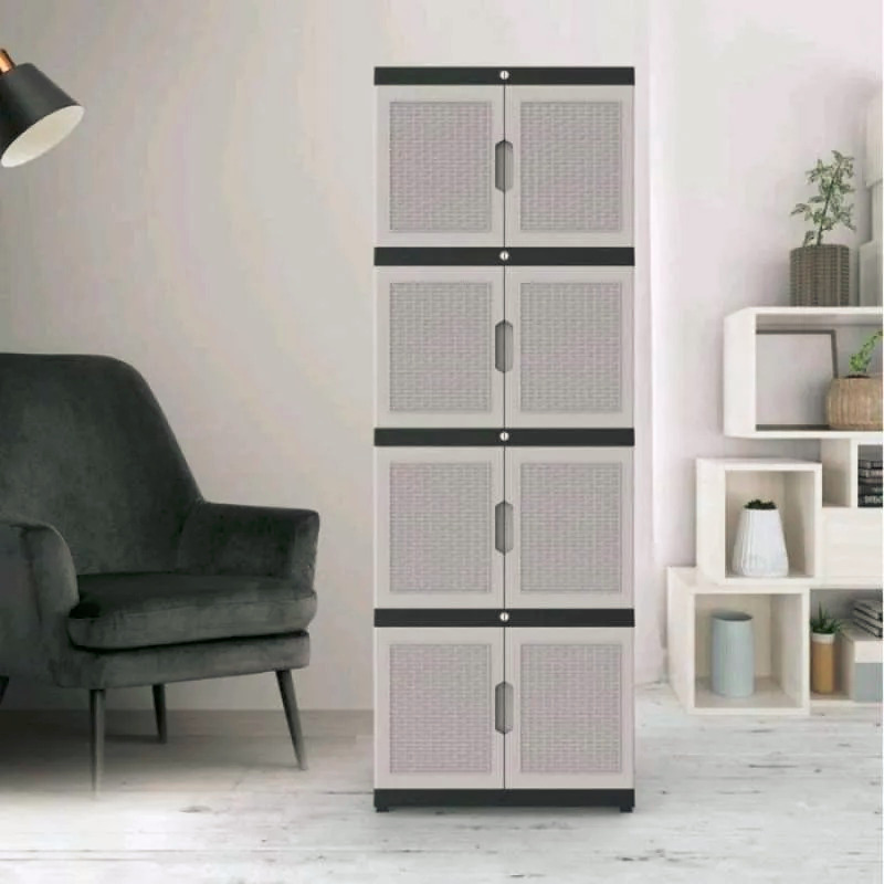 LEMARI PLASTIK 4 SUSUN + KUNCI NAIBA