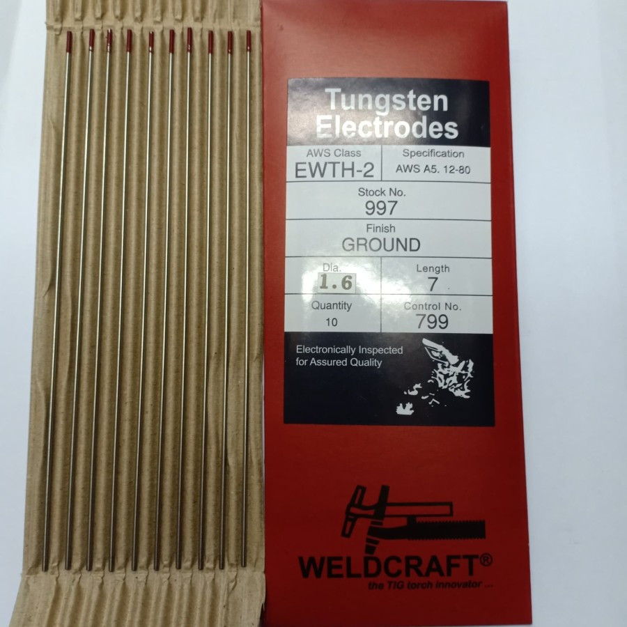 WELDCRAFT TUNGSTEN / KAWAT LAS TIG ARGON / JARUM LAS ARGON