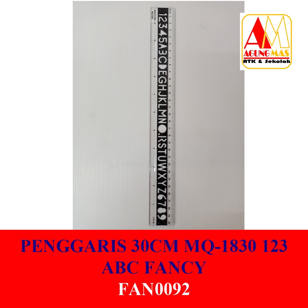 

PENGGARIS 30CM MQ-1830 123 ABC FANCY