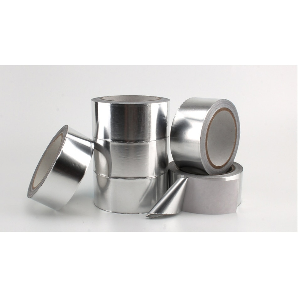 LAKBAN ALUMUNIUM FOIL TAPE TAHAN PANAS / SOLASI ALMUNIUM TAPE SILVER