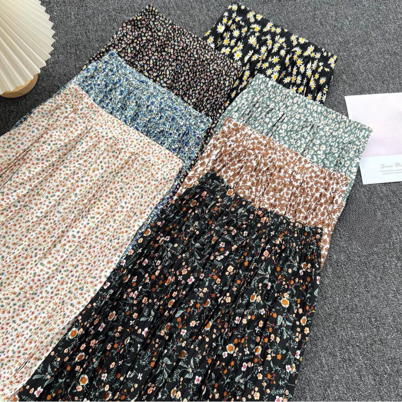 	 Rok Motif Bunga Korean Look Premium Quality	