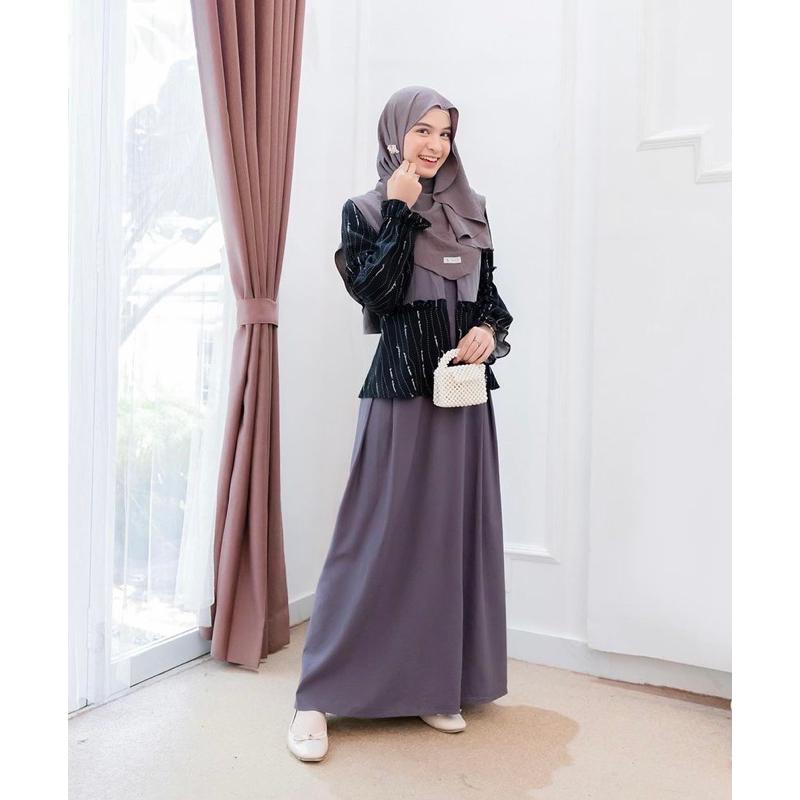 JILBRAVE Azami Dress Raya Serries Motif Monogram