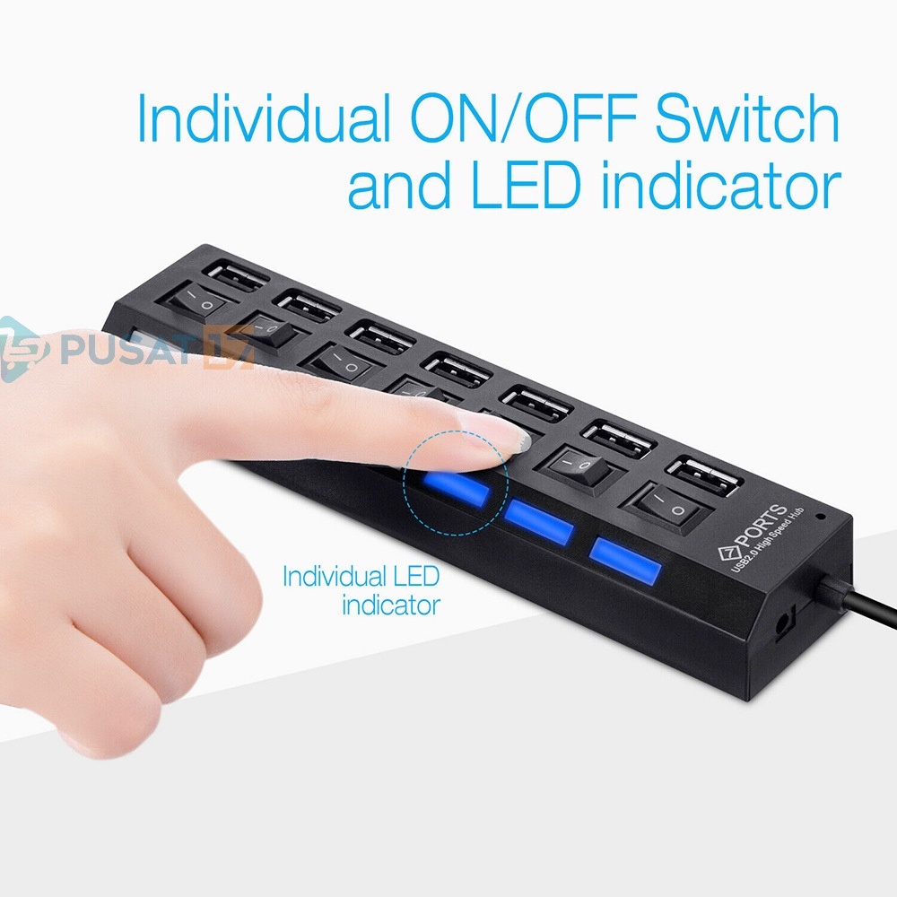 USB HUB 4 PORT ON/OFF / USB HUB 7 PORT ON/OFF SAMBUNGAN USB 4 USB 7 USB / KABEL USB 4IN1 / KABEL USB
