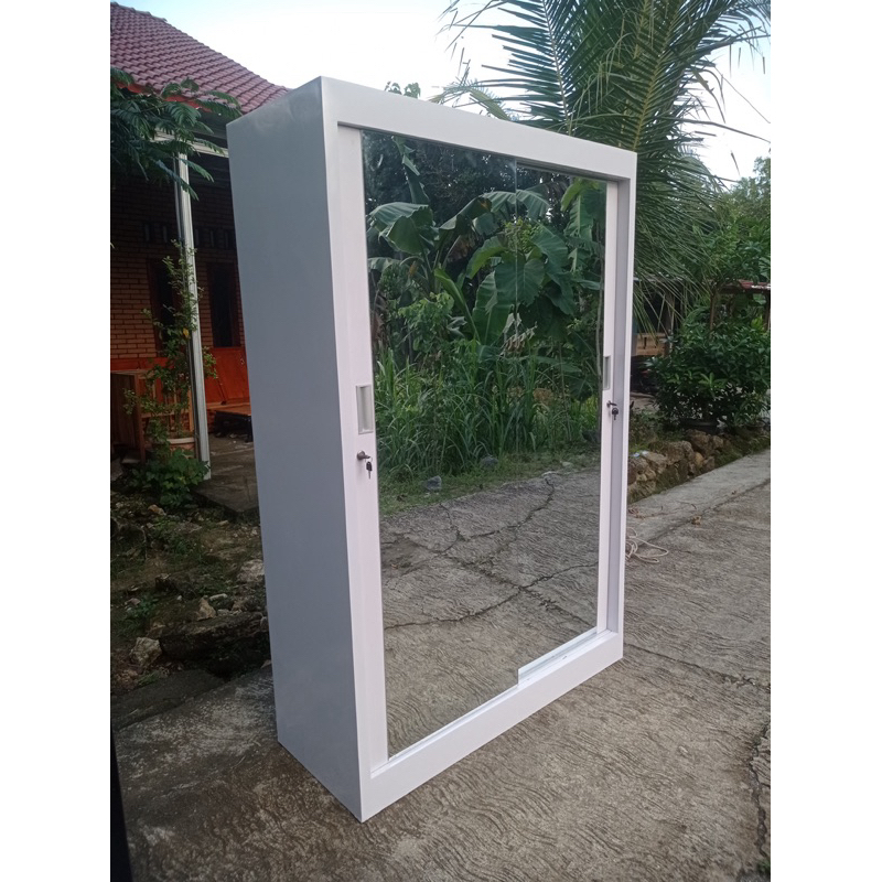Lemari Sleding 2 Pintu Full kaca
