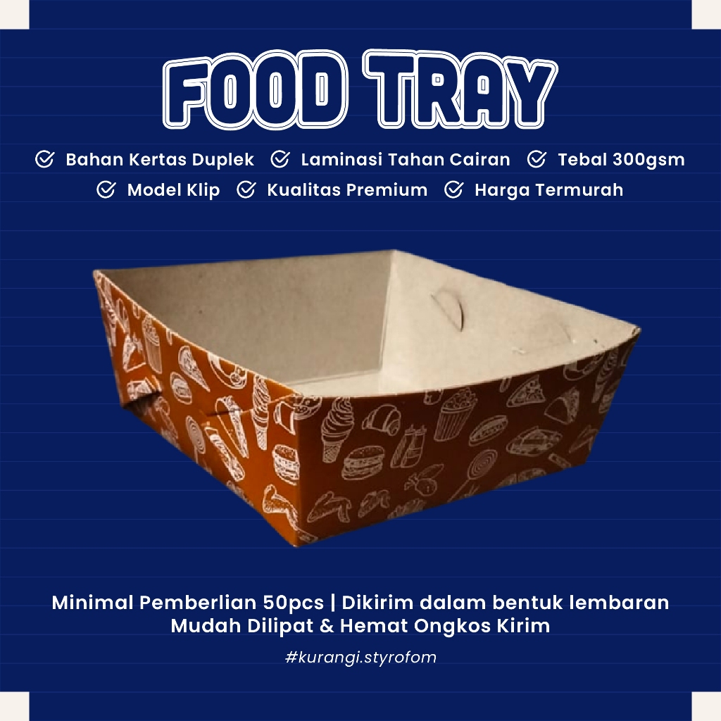 Wadah Kertas Box Dus Packing Makanan DIMSUM Aman Tahan Air dan Minyak Uk. 9x9x4 Duplek Laminasi Moti