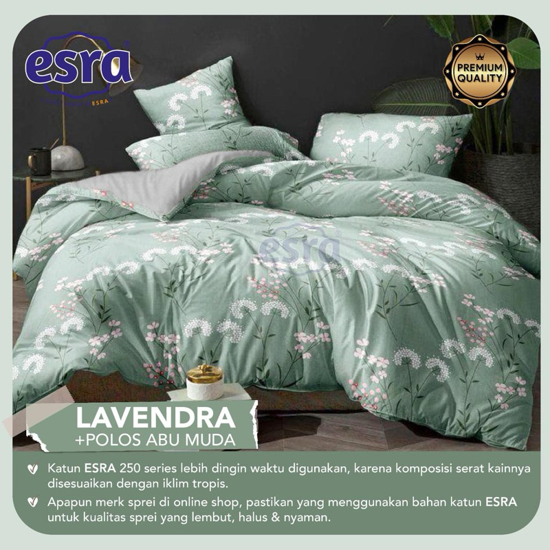 kain sprei meteran lavendra esra